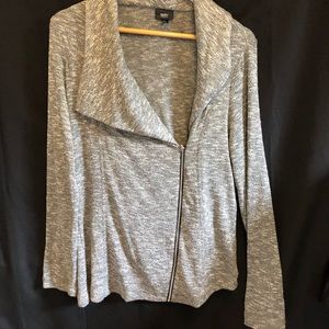 Asymmetric Gray heathered light weight jacket